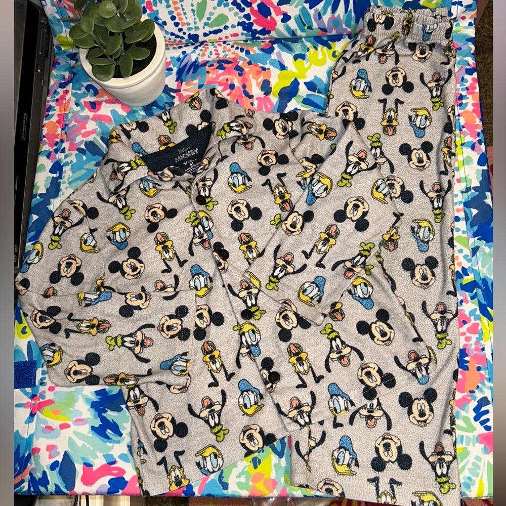 Disney Mickey Goofy Pluto Donald Duck Toddler Boy 4T Pajama Set